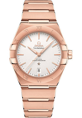 Omega Constellation OMEGA Co-Axial Master Chronometer - 39 mm Sedna Gold Case - Opaline Silvery Dial - 131.50.39.20.02.001