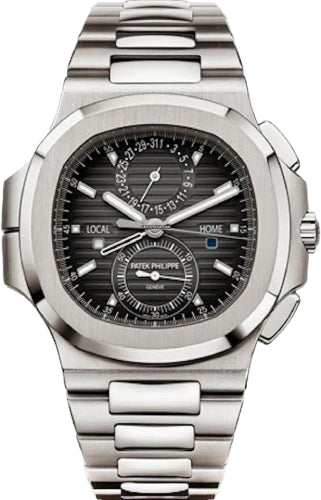 Patek Philippe Nautilus Flyback 40.5 mm Chronograph Travel Time Chronograph Stainless Steel Grey Dial - 5990/1A-001