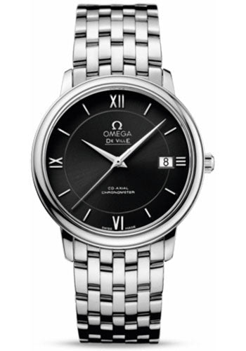 Omega De Ville Prestige Co-Axial Watch - 36.8 mm Steel Case - Black Dial - 424.10.37.20.01.001