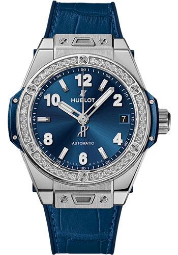 Hublot Big Bang One Click Steel Blue Diamonds Watch - 39 mm - Blue Dial-465.SX.7170.LR.1204