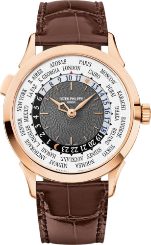 Patek Philippe Complications World Time Rose Gold 38.5 mm Charcoal Gray Dial - 5230R-001