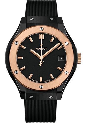 Hublot Classic Fusion Ceramic King Gold Watch - 33 mm - Black Lacquered Dial-581.CO.1181.RX