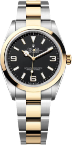 Rolex Explorer I Steel/Yellow Gold Black 36mm Dial | 124273