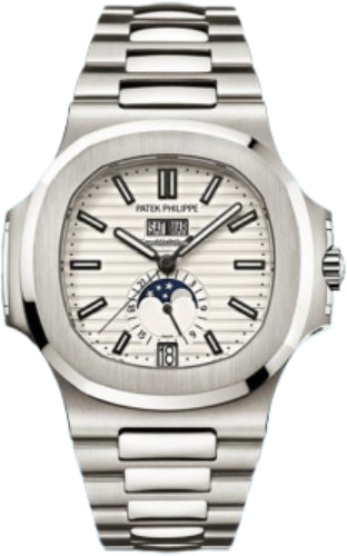 Patek Philippe Nautilus Moon Phase Date Stainless Steel White Index | 5726/1A-010