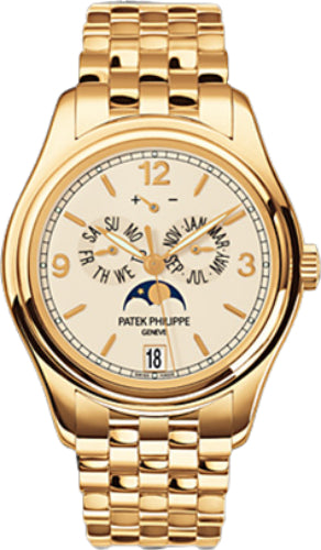 Patek Philippe Complications Annual Calendar Moon Phases Date Yellow Gold Cream Dial | 5146/1J-001