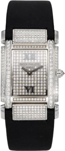 Patek Philippe Twenty~4 Ladies White Gold Diamond Pave Dial | 4910G-001