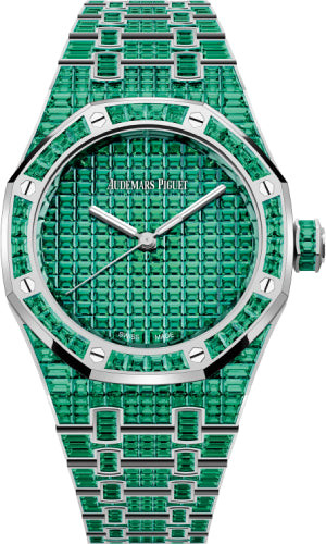 Audemars Piguet Royal Oak Selfwinding Emerald "50th Anniversary" 37mm White Gold Green Dial | 15554BC.EE.1274BC.01