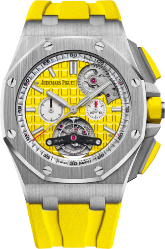 Audemars Piguet Royal Oak Offshore Tourbillon Chronograph Selfwinding Yellow Index Stainless Steel Rubber 44mm | 26540ST.OO.A051CA.01