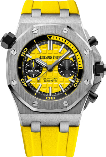 Audemars Piguet Royal Oak Offshore Diver Chronograph 42mm Yellow Index Stainless Steel Rubber Automatic | 26703ST.OO.A051CA.01