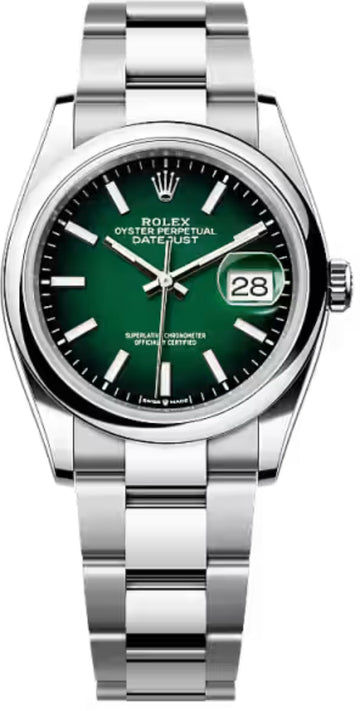 Rolex Datejust 36 Oystersteel Green Ombré Dial Oyster Bracelet - 126200 - 2026