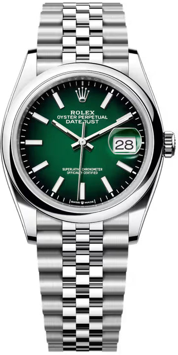 Rolex Datejust 36 Oystersteel Green Ombré Dial Jubilee Bracelet - 126200 - 2026