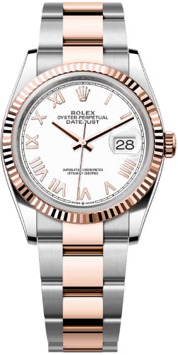 Rolex Datejust 36 Oystersteel Everose Gold White Dial Oyster Bracelet - 126231 - 2026