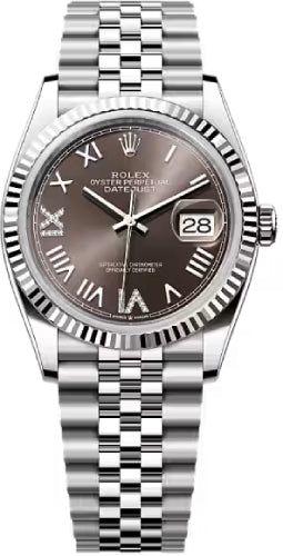 Rolex Datejust 36 Oystersteel White Gold Dark Gray Diamond Set Dial Jublee Bracelet - 126234 - 2026