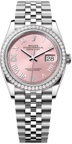 Rolex Datejust 36 Oystersteel White Gold Pink Diamond Set Dial Jubilee Bracelet - 126284Rbr - 2026