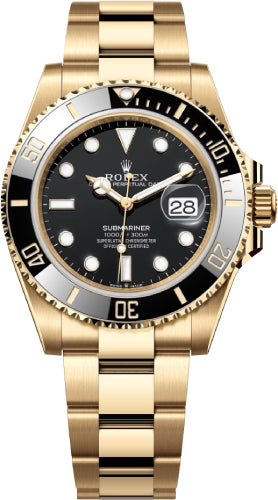 Rolex Submariner Date 41mm Yellow Gold Black Dial - 126618LN