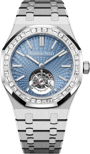 Audemars Piguet Royal Oak 41mm Flying Tourbillon Platinum Light Blue Dial - 26535PT.ZZ.1220PT.01