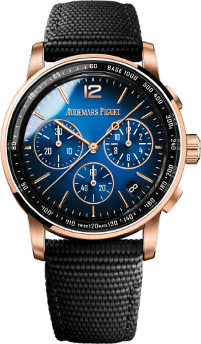 Audemars Piguet Code 11.59 Chronograph Rose Gold 41 mm Sunburst Smoked Blue Dial - 26393OR.OO.A002KB.03