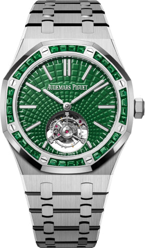 Audemars Piguet Royal Oak 41mm Selfwinding Flying Tourbillon Titanium Green Dial Emerald Bezel 26532IC.EE.1220TI.01