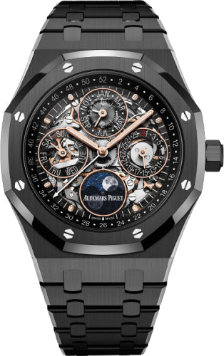 Audemars Piguet Royal Oak 41mm Perpetual Calendar Openworked Black Ceramic - 26585CE.OO.1225CE.01