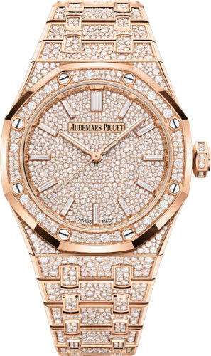 Audemars Piguet Royal Oak 37mm Self Winding Pink Rose Gold Diamond Dial | 15552OR.ZZ.1358OR.01